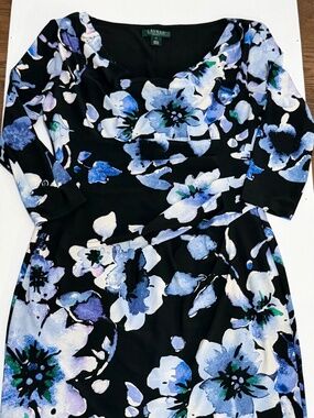 Lauren Ralph Lauren Faux Wrap bodycon dress. Size 10